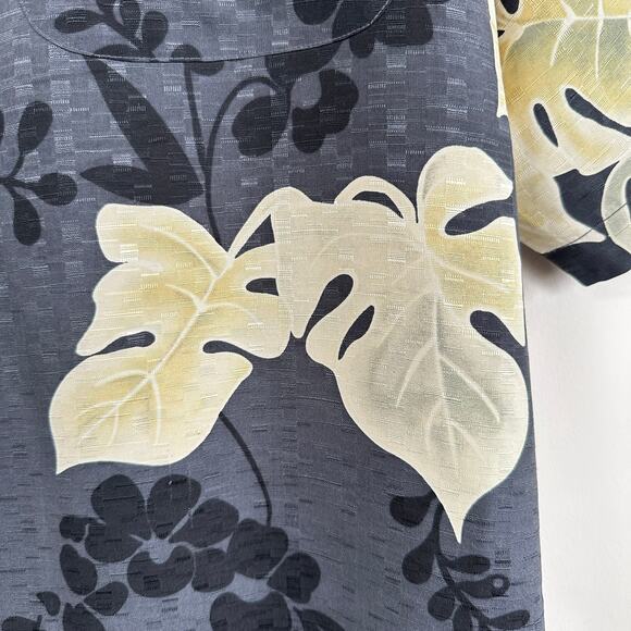 Tommy Bahama Washable Silk Hawaiian Shirt Tropical Leaves Button Front Men's XL - Picture 3 of 9